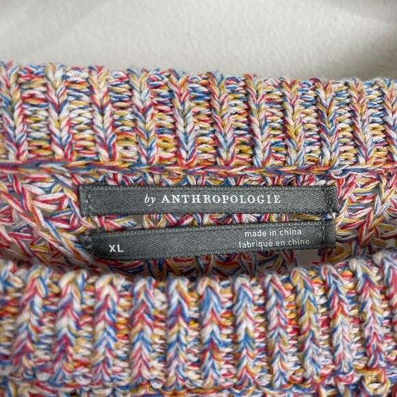 Anthropologie Isla Sweater Tank Size XL Pointelle Knit Halter Rainbow Pastel - Picture 7 of 14